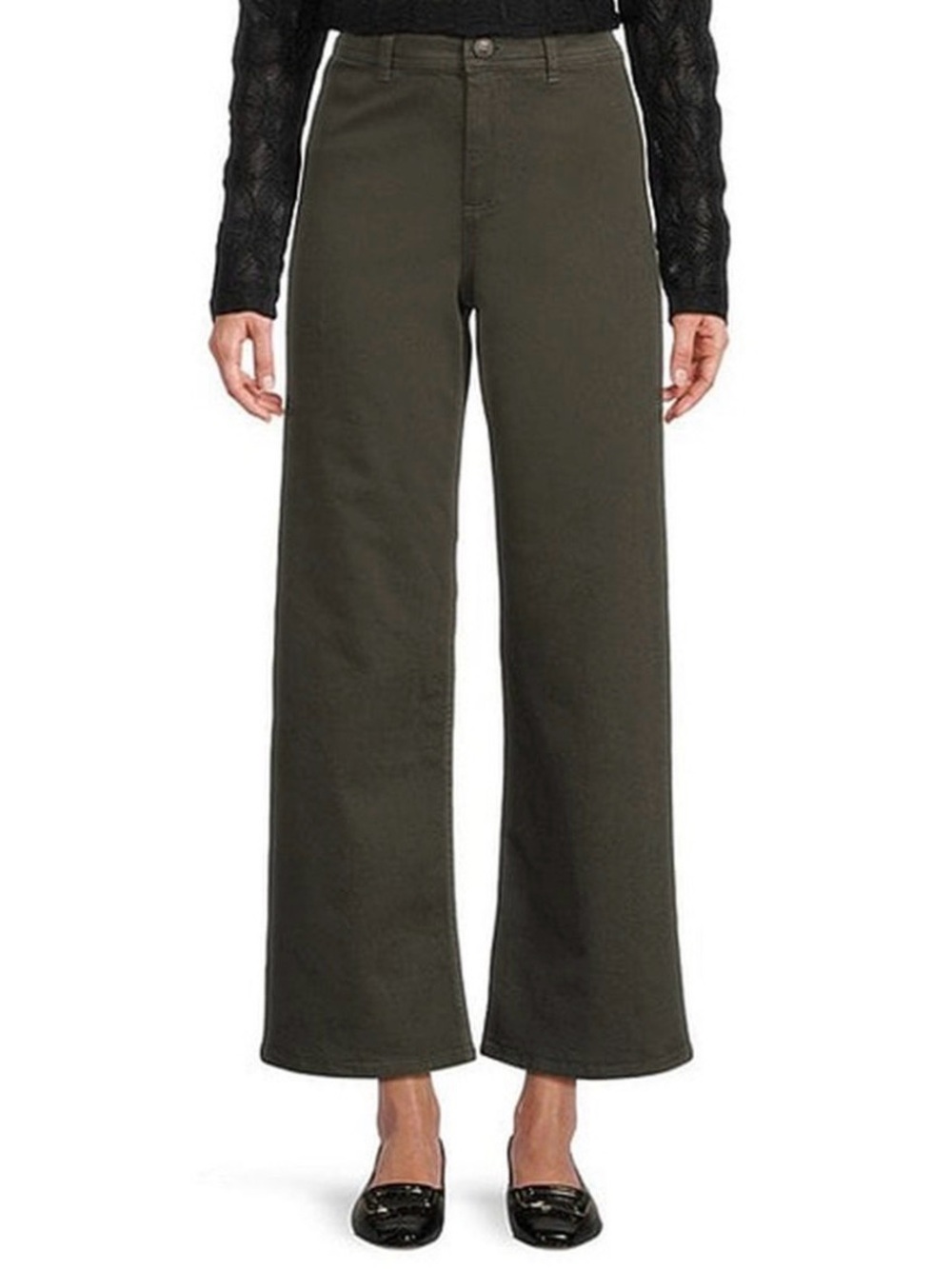 Antonio Melani Raleigh High Rise Wide Leg Crop Pants Hunter 8 NWOT